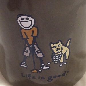 FREE W/ ANY purchase Life is Good Mug, golf theme with dog